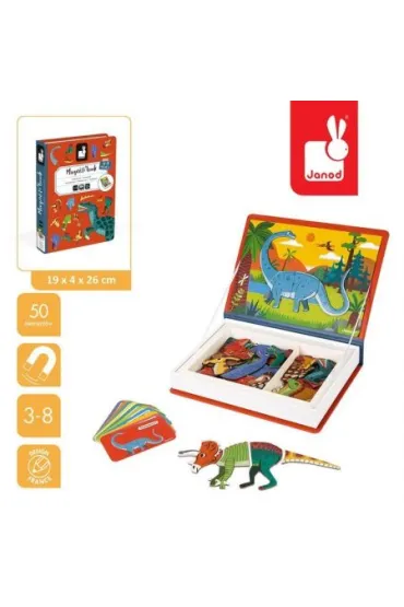 Puzzle Magnetyczna uk�adanka Dinozaury Magnetibook Janod