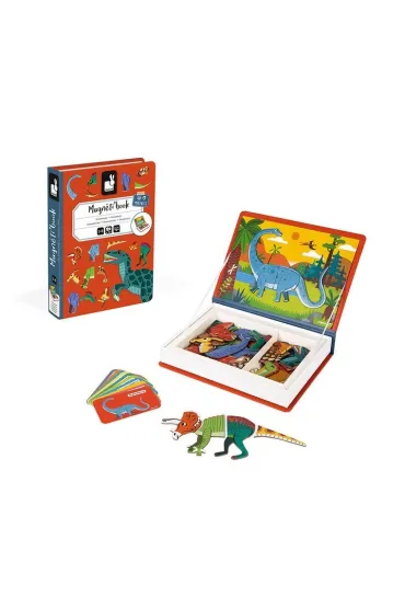 Puzzle Magnetyczna uk�adanka Dinozaury Magnetibook Janod