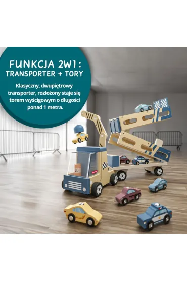 Transporter samochod�w i tor wy�cigowy 2w1, 36m+ Top Bright
