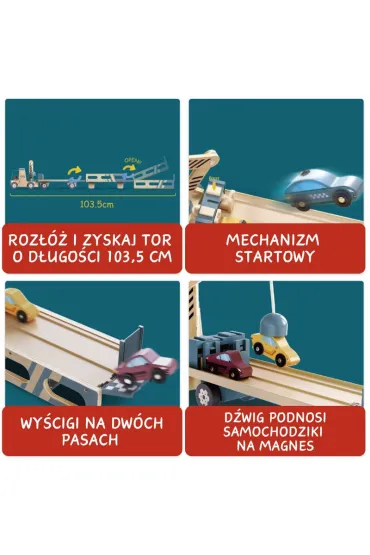 Transporter samochod�w i tor wy�cigowy 2w1, 36m+ Top Bright