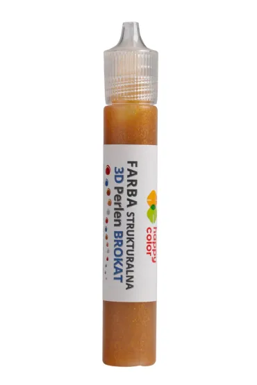 Happy Color Farba strukturalna 3D- Perlen 32 ml, brokat z�oty