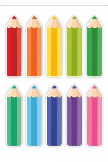 LearnHow Dekoracje - kolorowe kredki 10 szt.