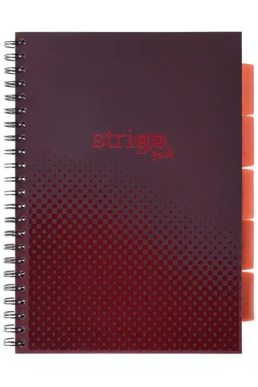 Strigo Ko�ozeszyt Pads A4 Basic bordowy kratka 100 kartek