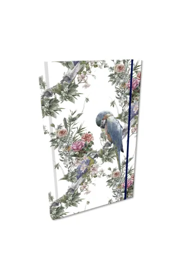 EV-Corp Notes A5 z gumk� Soft Touch Boho Papugi kratka