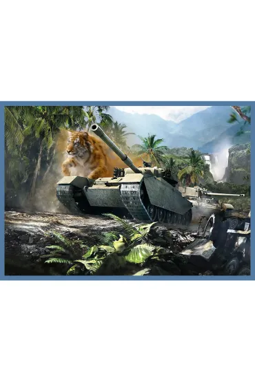 Puzzle 4x250 el. Wielka bitwa czo�g�w Trefl