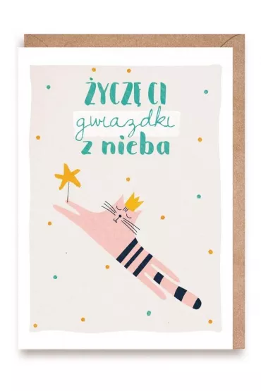 Cardie Kartka urodzinowa Gwiazdka z Nieba + eko koperta