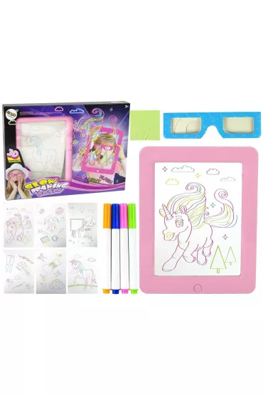Tablica pod�wietlana 3D r�owa LeanToys