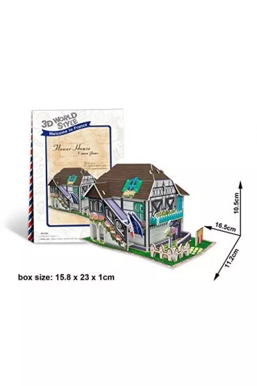 Puzzle 3D Domki �wiata Francja Flower Shop Cubic Fun