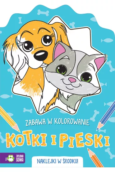 Kotki i pieski. Zabawa w kolorowanie