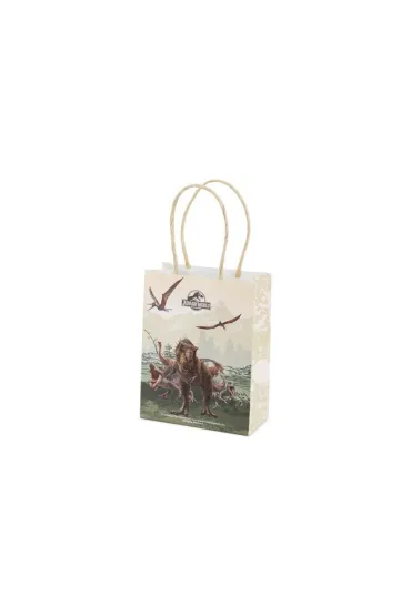 PartyDeco Torebki papierowe Jurassic World 12x15.5x6 6 szt
