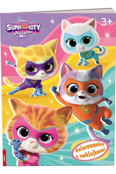 Disney Superkoty. Kolorowanka z naklejkami