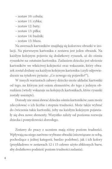 Co nowego si� pojawi�o? Materia�y do �wiczenia percepcji wzrokowej. Cz�� 1