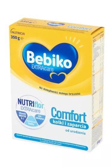Bebiko Extra Care Comfort 1 Dietetyczny �rodek spo�ywczy dla niemowl�t na kolki i zaparcia od urodzenia 350 g