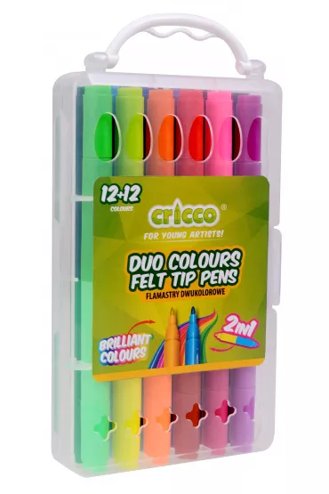 Cricco Flamastry dwustronne 24 kolory