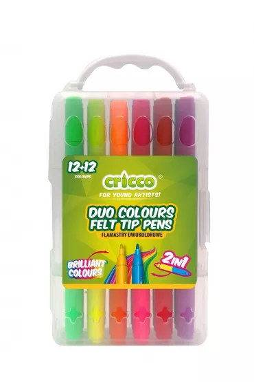 Cricco Flamastry dwustronne 24 kolory