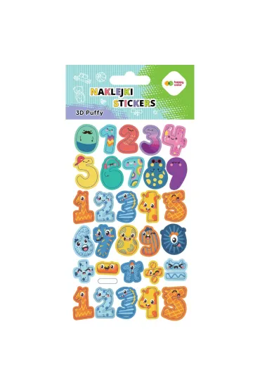 Happy Color Naklejki 3D PUFFY-Numbers 10x20cm