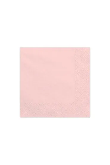 PartyDeco Serwetki papierowe jasny r�owy 33x33cm 20 szt