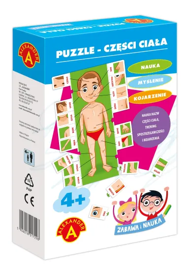 Puzzle Zabawa i nauka. Cz�ci cia�a Alexander