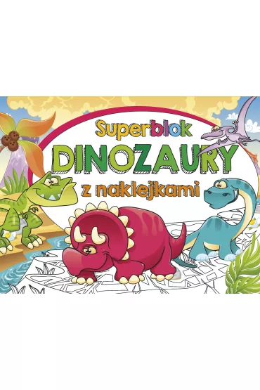 Superblok z naklejkami Dinozaury