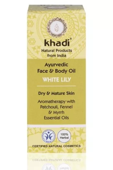 Khadi Ajurwedyjski olejek do twarzy i cia�a z bia�� lili� 10 ml