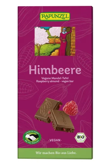 Rapunzel Tabliczka kakaowa migda�y - malina 100 g Bio