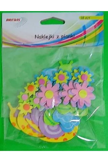 Brewis Naklejki z pianki Wiosna brokatowe 18 szt.