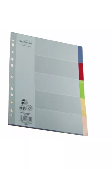Titanum Przek�adki A4 5 kolor�w