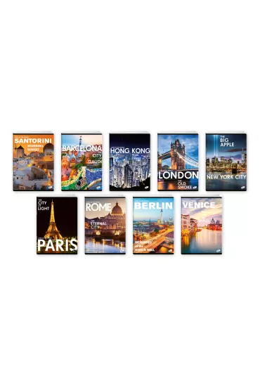 Elisa Zeszyt A5 Cities By Day kratka 60 kartek 10 szt.