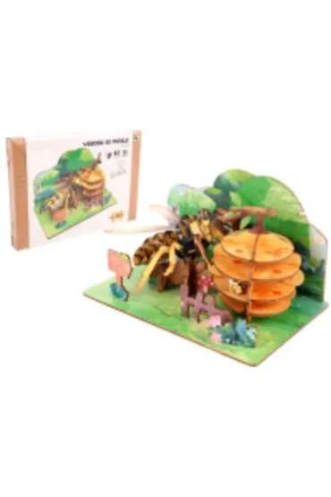 Puzzle 3D drewniane pszczo�y i ule w naturze Pro Kids