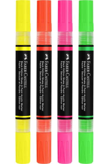 Marker akrylowy Black Edition 4kol FABER-CASTELL