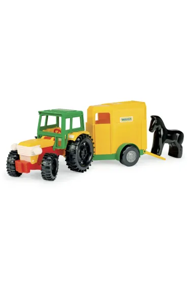 Traktor z przyczep� na konia Wader