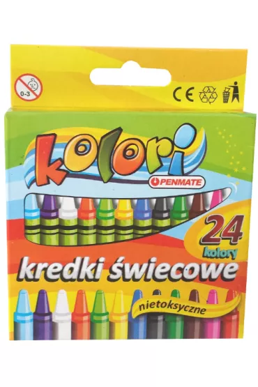 Penmate Kredki �wiecowe 24 kolor�w
