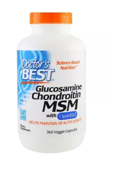 Doctors Best Glukozamina + Chondroityna + MSM Suplement diety 360 kaps.