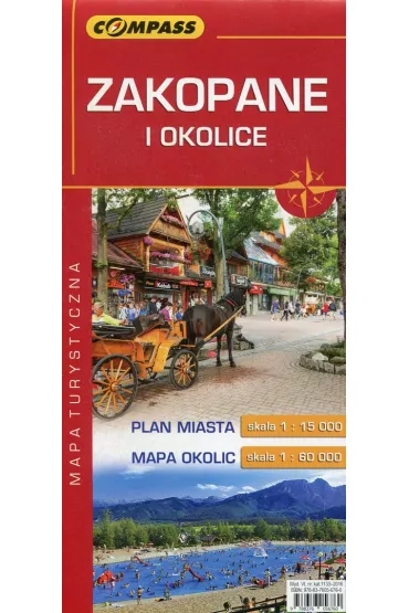 Mapa Zakopane. Plan miasta 1:15 000 i Mapa okolic 1:60 000