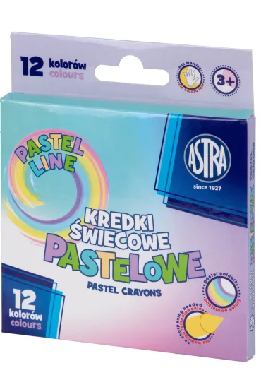 Astra Kredki �wiecowe pastelowe 12 szt.