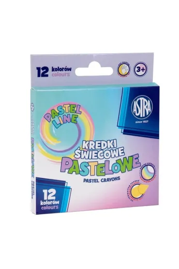 Astra Kredki �wiecowe pastelowe 12 szt.