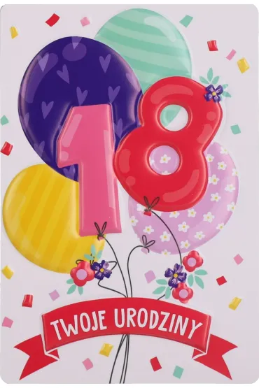 Karnet okazjonalny B6 z kopert� 18 urodziny PAN DRAGON HM200-3218