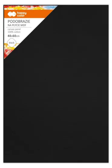 Happy Color Podobrazie bawe�niane impregnowane czarne 40x60cm, 4mm