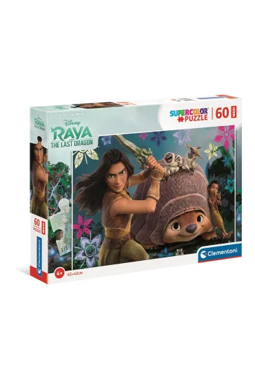 Puzzle 60 el. Maxi SuperColor. Raya i ostatni smok Clementoni