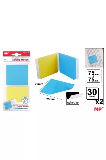 Mp Main Paper Karteczki samoprzylepne przezroczyste 75x75mm 60 szt.