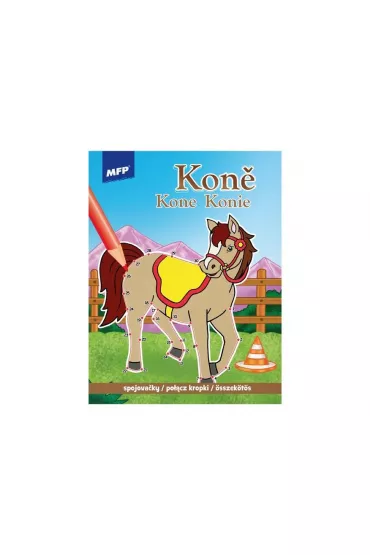 Kolorowanka - po��cz kropki. Konie