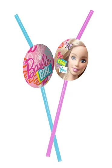 S�omki do napoj�w medaliony Barbie 21cm (10szt)