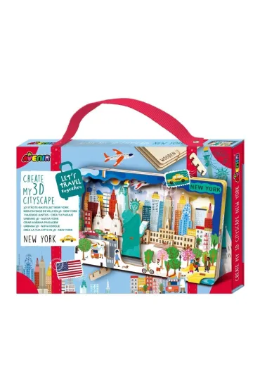 Puzzle drewniane 3D - Stw�rz pejza� miejski Nowy Jork Avenir