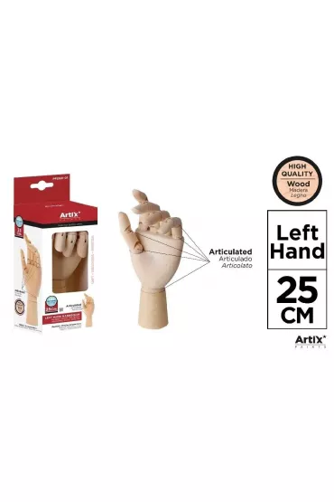 Model d�oni Lewa drew do nauki rysowania 25,5cm Artix