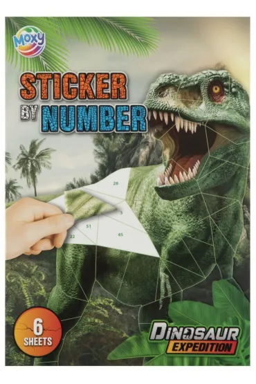 Grafix Naklejki po numerach A4 Dino