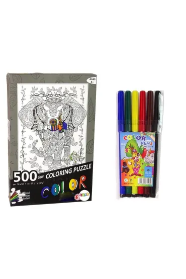 Puzzle 500 el. do kolorowania S�o� LeanToys