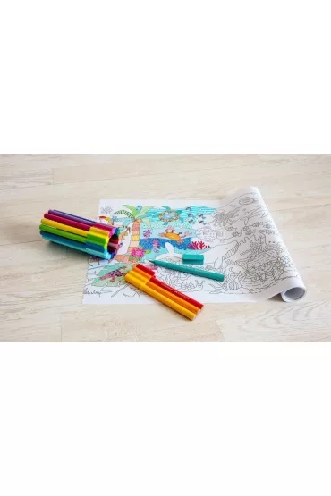 Faber-Castell Flamastry Connector w metalowym samochodzie 33 szt.