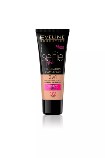 Eveline Cosmetics Selfie Time Foundation & Concealer kryj�co-nawil�aj�cy pok�ad i korektor 02 Ivory 30 ml