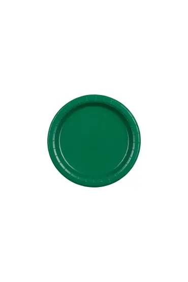 PartyDeco Talerzyki papierowe ciemny zielony 18cm 6 szt