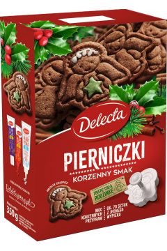 Delecta Pierniczki korzenne + foremki + Pisaki Zestaw 350 g + 3 x 30 g